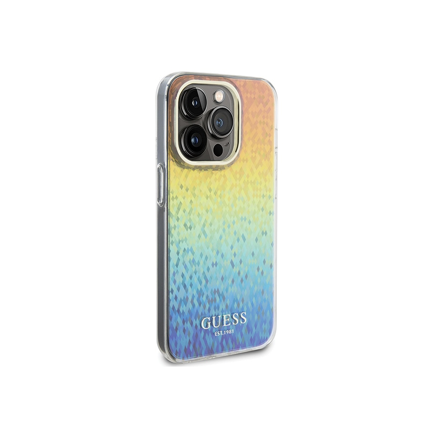 Original Front Panel Case GUESS GUHCP14XHDECMI for iPhone 14 Pro Max (IML Faceted Mirror / Disco Rainbow) – 4