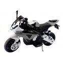 Lean Cars Vaikiškas elektrinis BMW S1000RR motociklas, sidabrinis