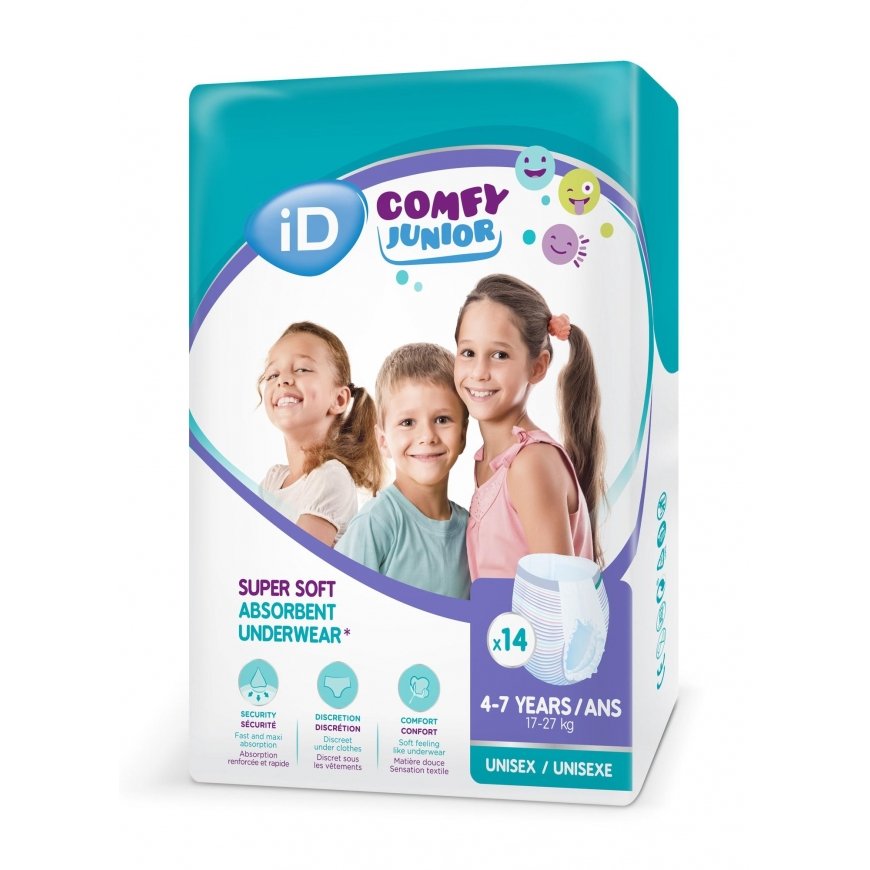 Ontex Bvba Sauskelnės-kelnaitės iD Comfy Junior 17-27kg 14vnt – 5