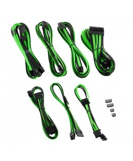 CableMod C-Series PRO ModMesh 12VHPWR Cable Kit for Corsair RM, RMi, RMx (Black Label) - black/light green