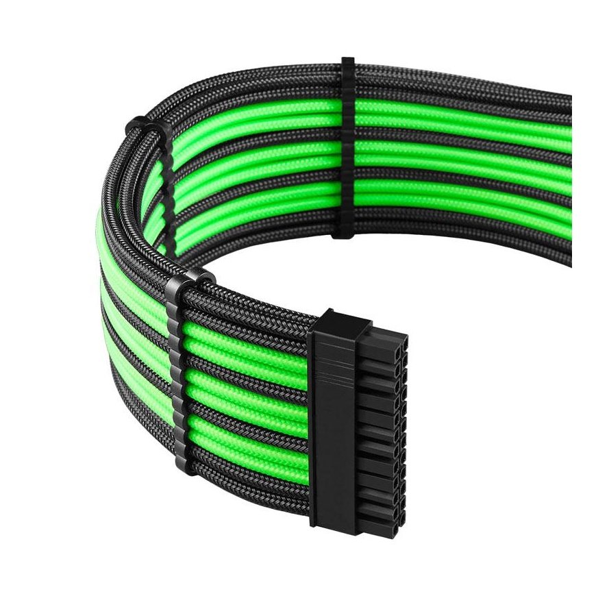 CableMod C-Series PRO ModMesh 12VHPWR Cable Kit for Corsair RM, RMi, RMx (Black Label) - black/light green – 2