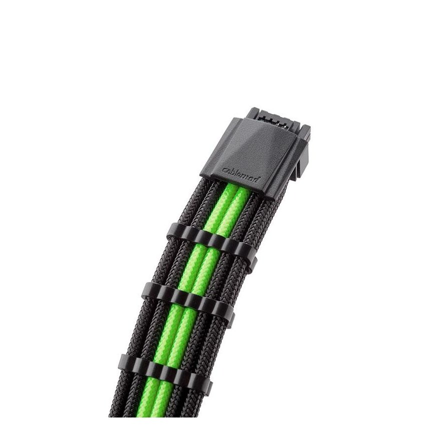 CableMod C-Series PRO ModMesh 12VHPWR Cable Kit for Corsair RM, RMi, RMx (Black Label) - black/light green – 3