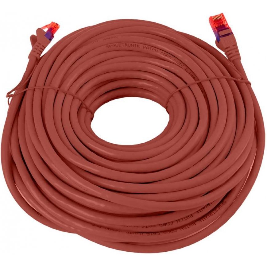 Spacetronik Cable RJ45 CAT 6 U/UTP AWG24 red 20m – 3