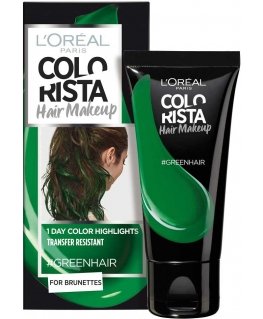 Loreal L'Oreal Paris, Colorista plaukų makiažas, pusiau ilgalaikiai plaukų dažai, GREENHAIR, 30 ml moterims