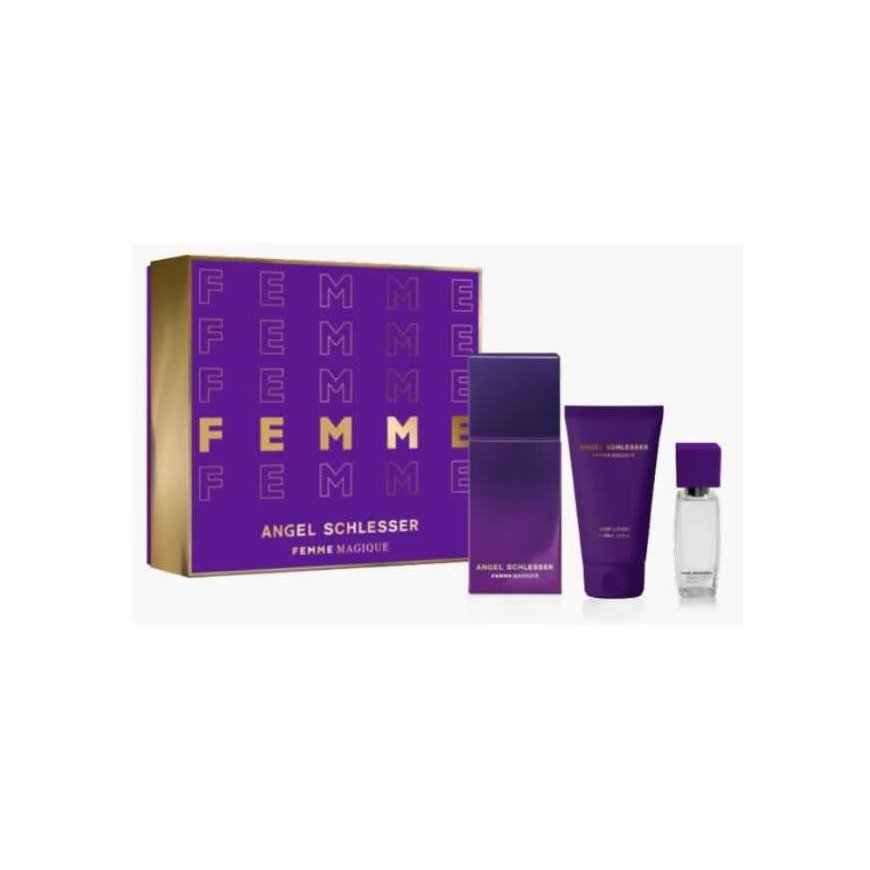Angel Schlesser Femme Magique Eau De Toilette Purškiklis, 100 ml Set 3 Pieces