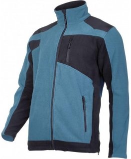 Lahti Pro Fleece jacket with turquoise and black reinforcements, XXL size (L4011405)