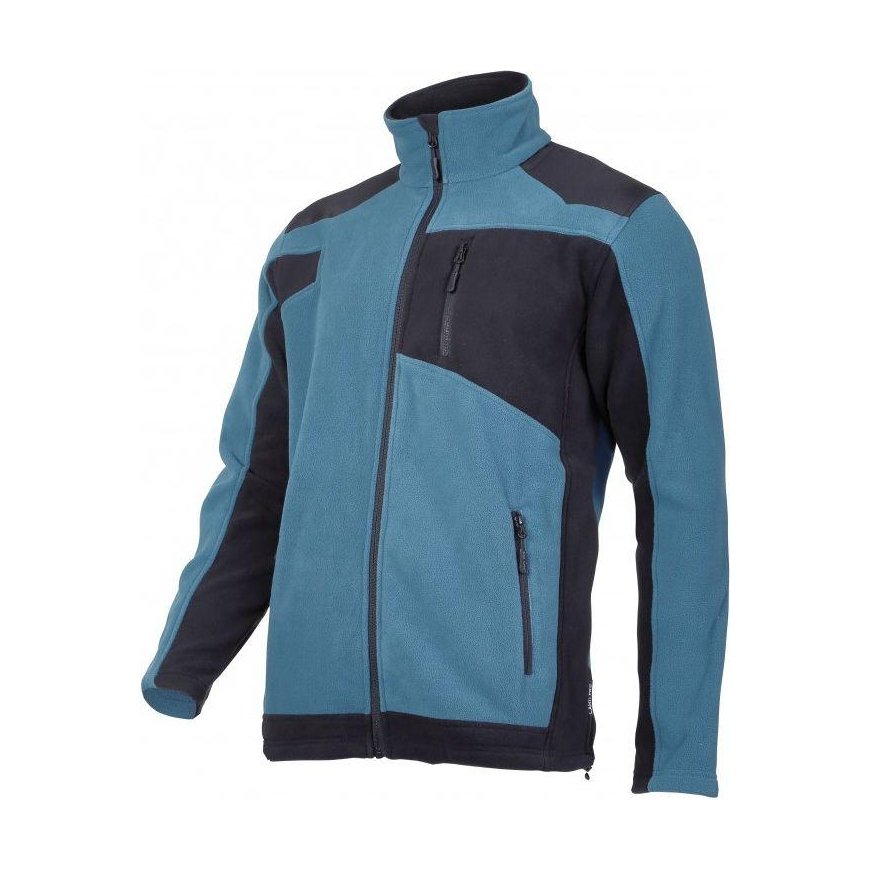 Lahti Pro Fleece jacket with turquoise and black reinforcements, XXL size (L4011405)