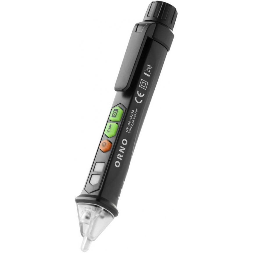 Orno Inductive voltage tester with flashlight, 12-1000V, AC/DC, black – 2