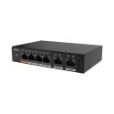 Dahua PoE hub is controlled by 100Mbps 4-port+2G uplink, Hi-PoE
