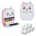 EXTRALINK EPP-001 PORTABLE MINI PRINTER PINK + PAPIER TERMICZNY SAMOPRZYLEPNY 5 SZT