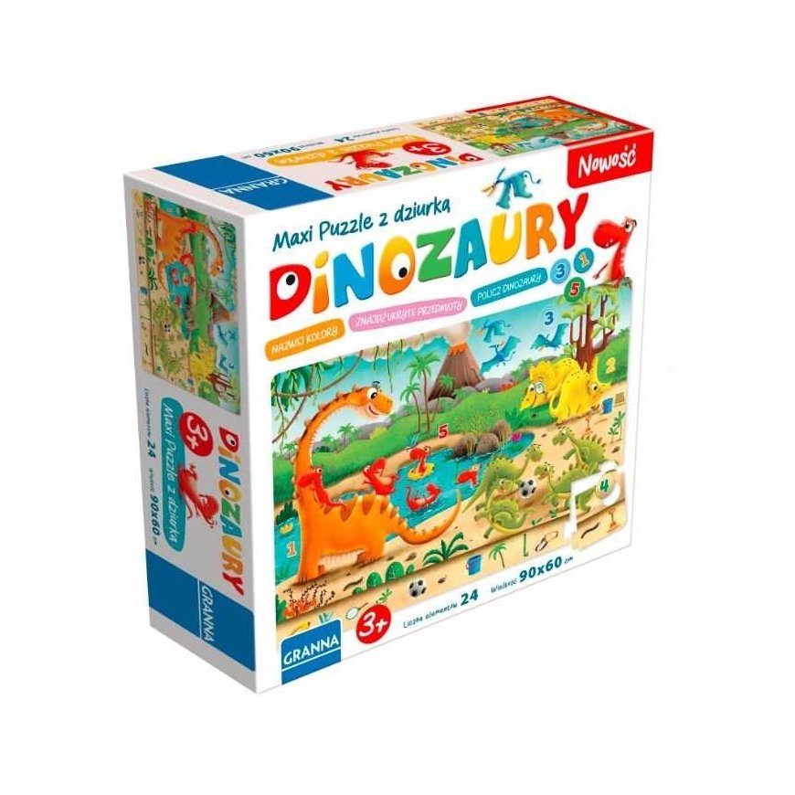 Granna Žaidimas Maxi puzzle su dziurkš Dinozaury 00441 04410 – 2
