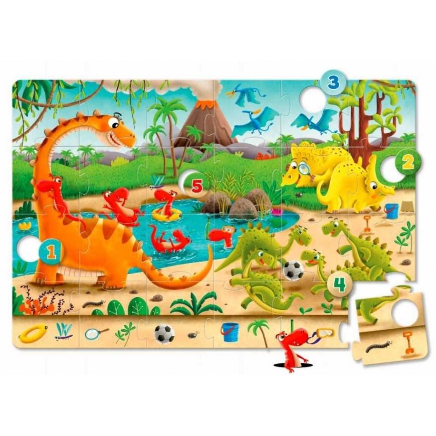 Granna Žaidimas Maxi puzzle su dziurkš Dinozaury 00441 04410 – 3