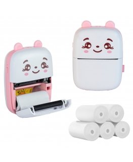 EXTRALINK EPP-001 PORTABLE MINI PRINTER PINK + PAPIER TERMICZNY ZWYKŁY 5 SZT