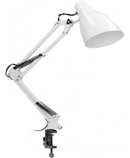 Orno DIAN, screw-on table lamp, 60W, E27, steel, white