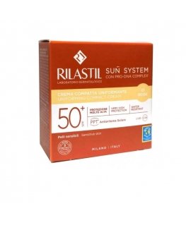 Rilastil Sun System Uniform Compact Creamy Spf50+ Shade 01 brownish yellow 10g