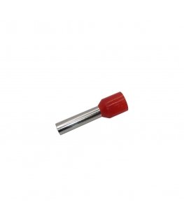 Hismart Presuojamas izoliuotas antgalis 10mm2/7AWG laidui, varis, raudonas, 100 vnt.