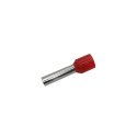 Hismart Presuojamas izoliuotas antgalis 10mm2/7AWG laidui, varis, raudonas, 100 vnt.
