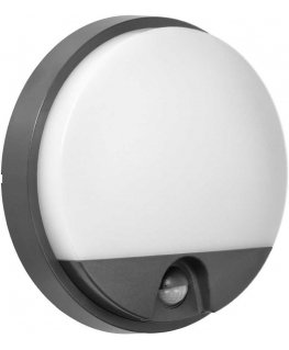 Sieninis šviestuvas Orno AGAT LED 15W, sodo šviestuvas su judesio jutikliu, 140°C, 1100lm, IP54, 4000K, pilkas