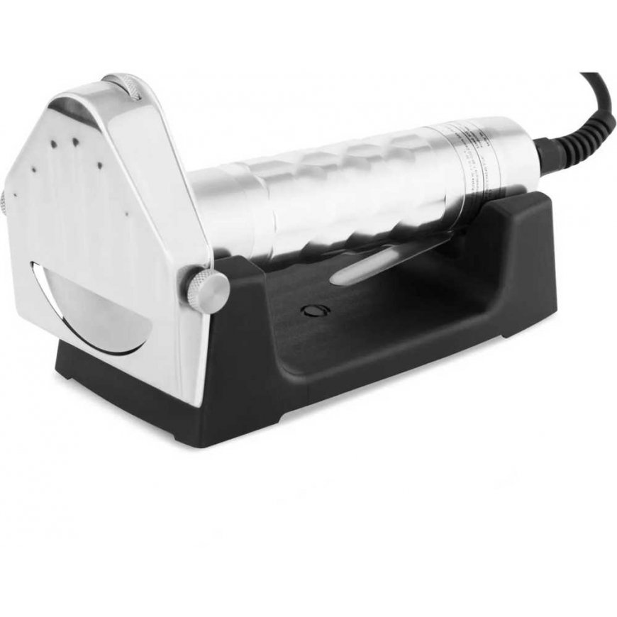 Royal Catering Nóż elektrinis do kebaba mięsa gładki ząbkowany su ostrzałką i stojakiem 0-6 mm 80 W – 2