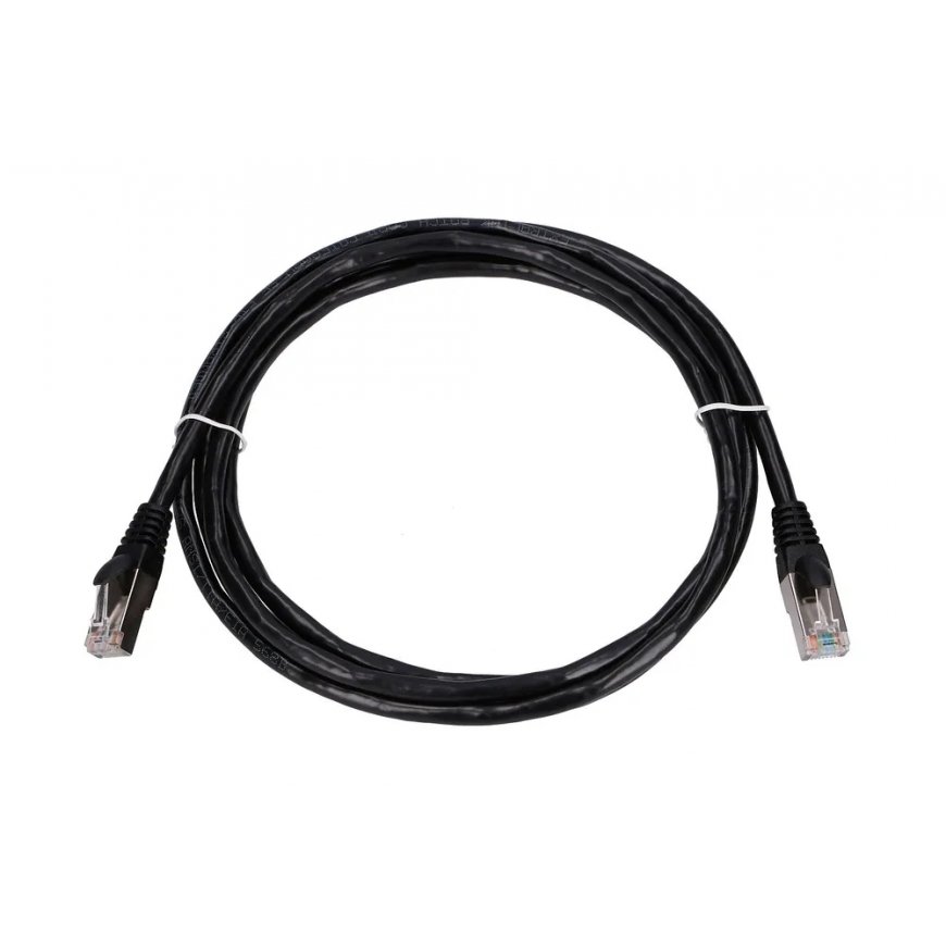 Extralink EX.7614 tinklo kabelis Juoda 2 m Cat5e F/UTP (FTP)