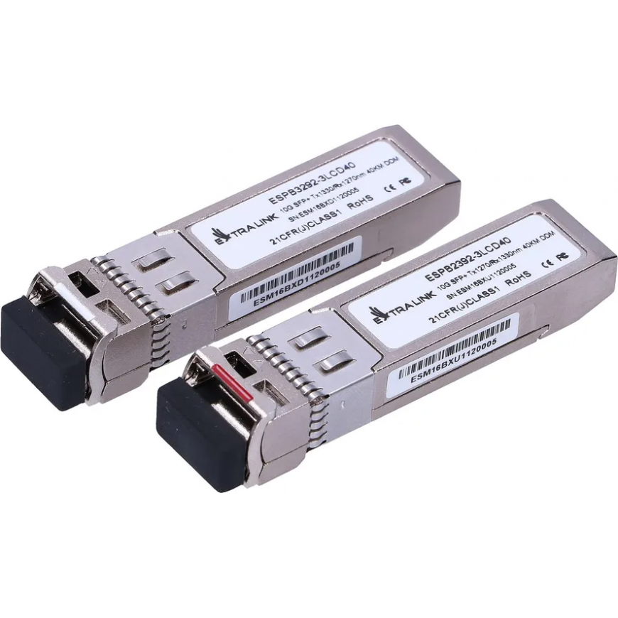 Extralink SFP+ 10G 1310nm 2-pack | SFP+ Module | Single mode, LC, 10km, dedicated for HP/ARUBA