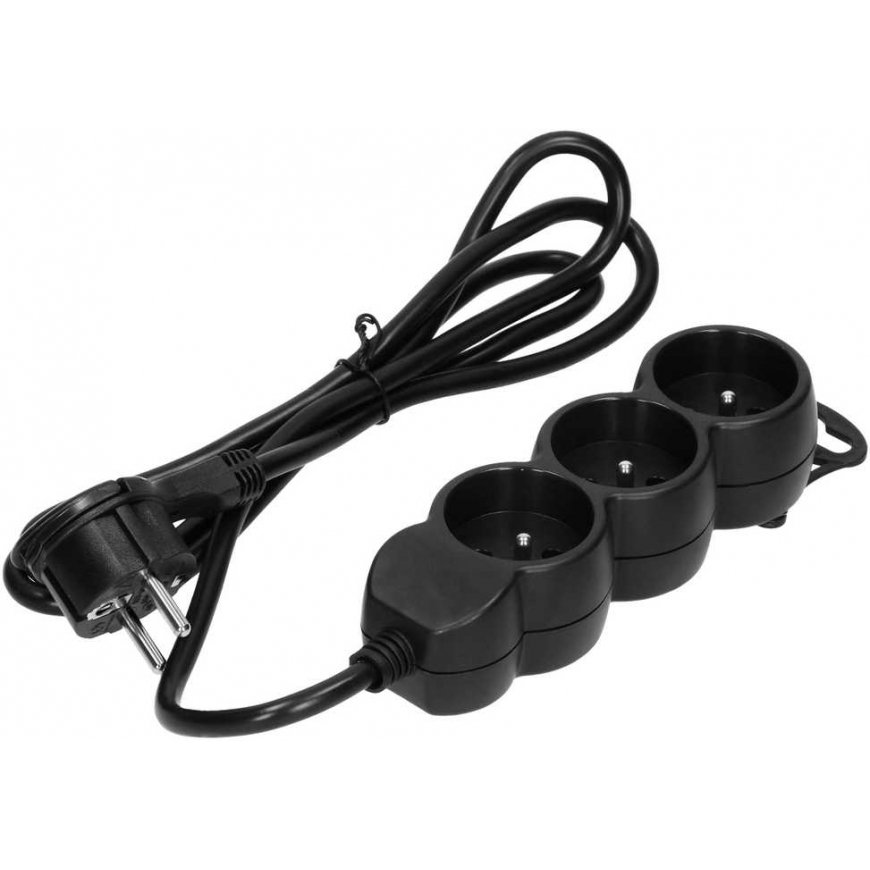 Orno 3-way extension cord 2P+E, 5m