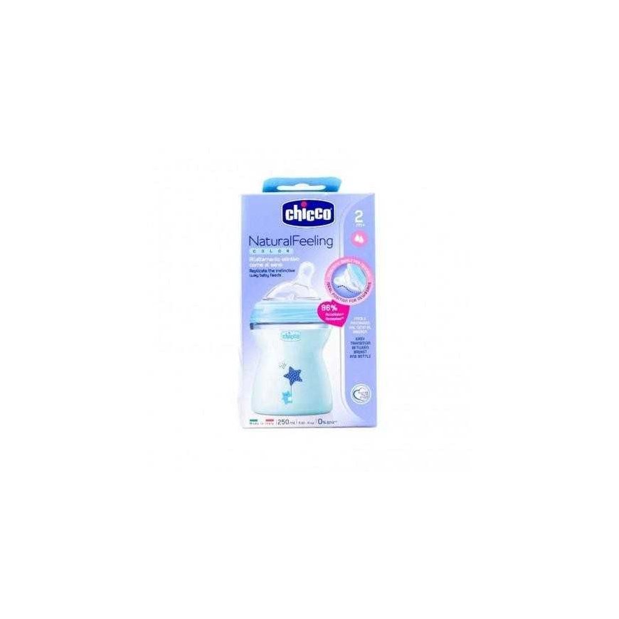 Buteliukas kūdikiams Chicco. 2mėn+. 250 ml. mėlyna 153640 – 3