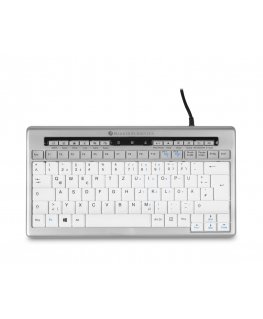 BakkerElkhuizen S-board 840 keyboard USB QWERTZ German Light grey, White