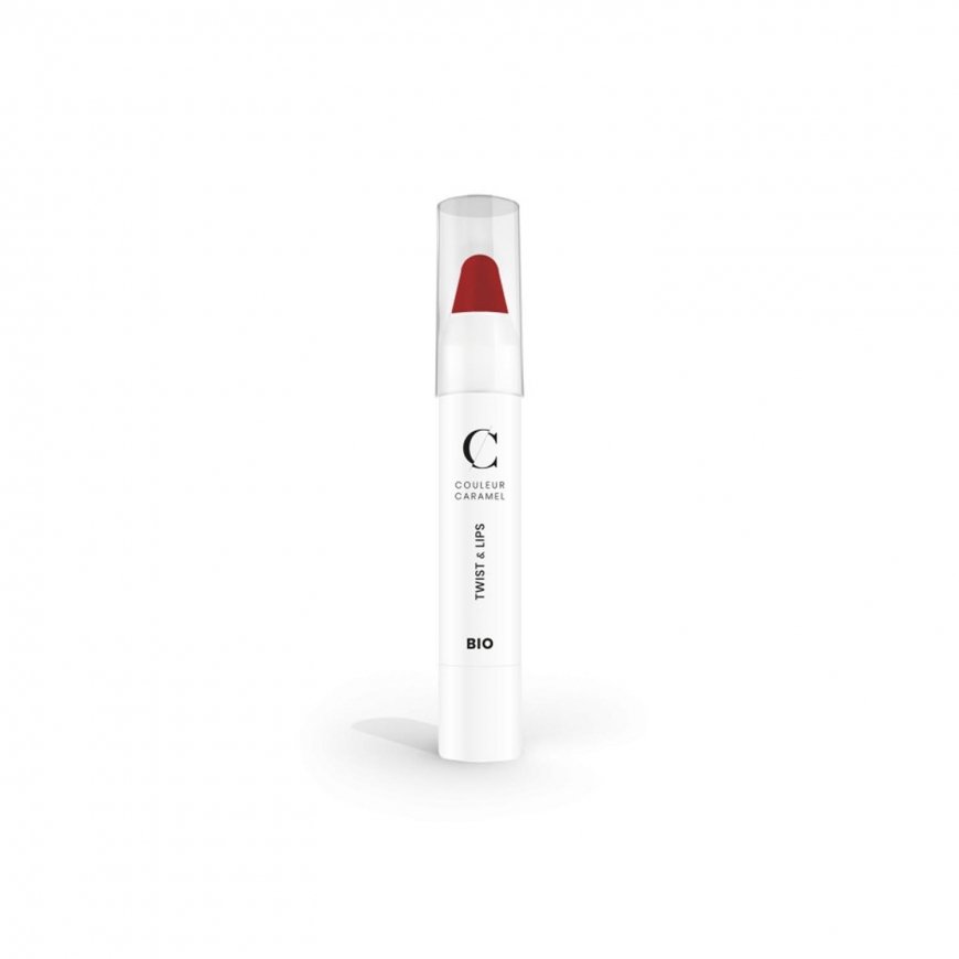 Couleur Caramel Twist y Lips Barra De Labios 407 Glossy Red 1un