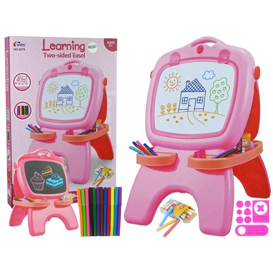 Lean Cars Dvipusė piešimo lenta 2 in 1 – 2