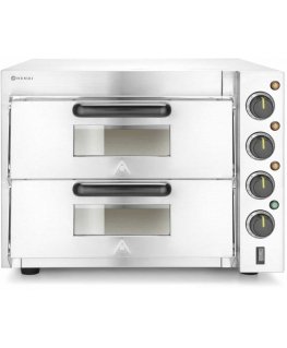 Electric oven Two-chamber pizza oven for 2 large pizzas 3000 W 230 V - Hendi 220283