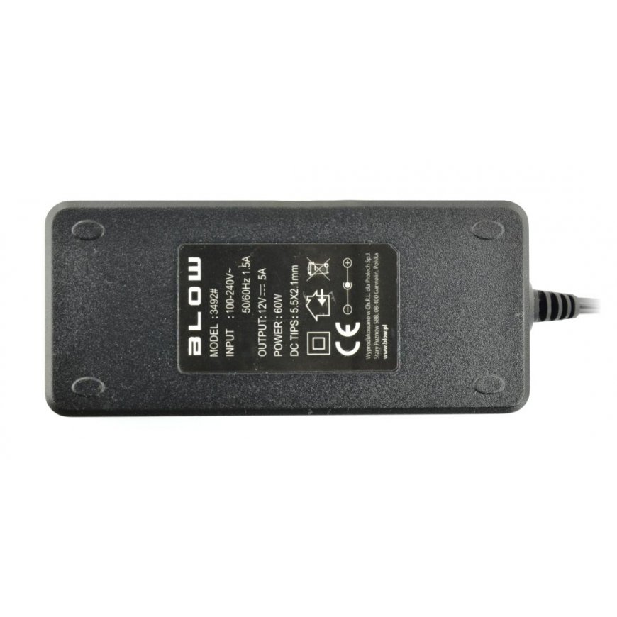 Blow Impulsinis maitinimo šaltinis 12V/5A - DC 5.5/2.1mm – 2