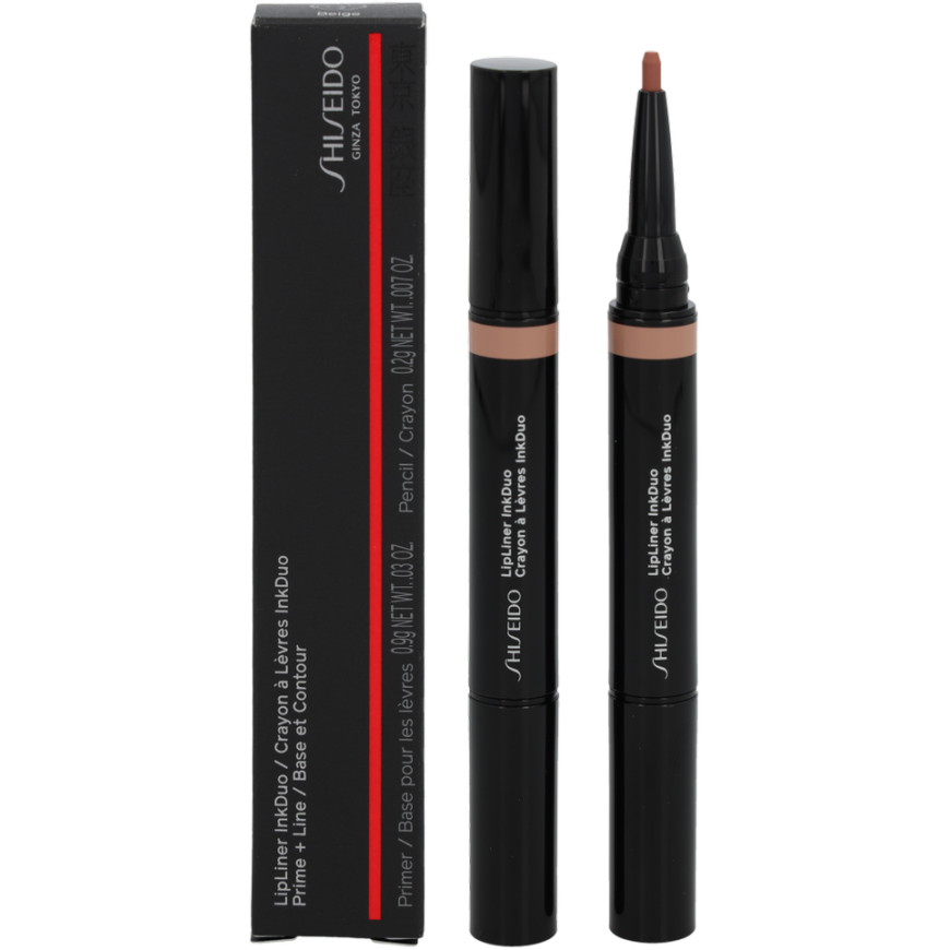 Shiseido Lūpų kontūro pieštukas InkDuo, 1,1 g, Spalva: 02 Beige – 3
