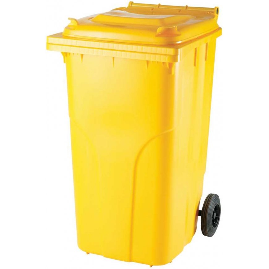 Container bucket for waste and garbage CERTIFICATES Europlast Austria - yellow 240L