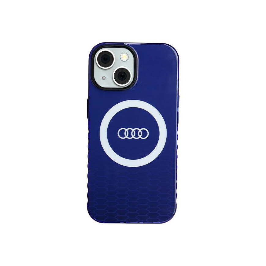 Case Audi IML Big Logo MagSafe Case iPhone 15 / 14 / 13 6.1" blue/navy blue hardcase AU-IMLMIP15-Q5/D2-BE