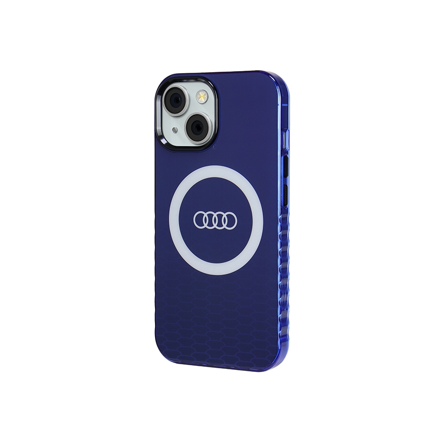Dėklas Audi IML Big Logo MagSafe Case iPhone 15 / 14 / 13 6.1" mėlynas/navy mėlynas hardcase AU-IMLMIP15-Q5/D2-BE – 2