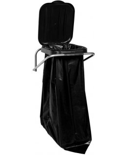 Gsg24 Wall holder for waste sorting, black - 120L bags