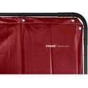 Stamos Germany Protective welding curtain screen with frame on wheels 239 x 175 cm - red