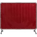 Stamos Germany Protective welding curtain screen with frame on wheels 239 x 175 cm - red