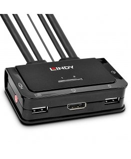 Lindy 42344 KVM-lüliti Püstikmontaaž Must