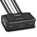 Lindy 42344 KVM переключатель Монтаж в стойку Черный