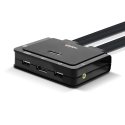 Lindy 42344 KVM-kytkin Telineasennus Musta Lindy 42344 KVM-kytkin Telineasennus Musta