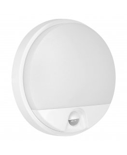 Sieninis šviestuvas Orno AGAT LED 10W, sodo šviestuvas su 140° judesio jutikliu, 800lm, IP54, 4000K, baltas