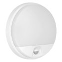 Sieninis šviestuvas Orno AGAT LED 10W, sodo šviestuvas su 140° judesio jutikliu, 800lm, IP54, 4000K, baltas