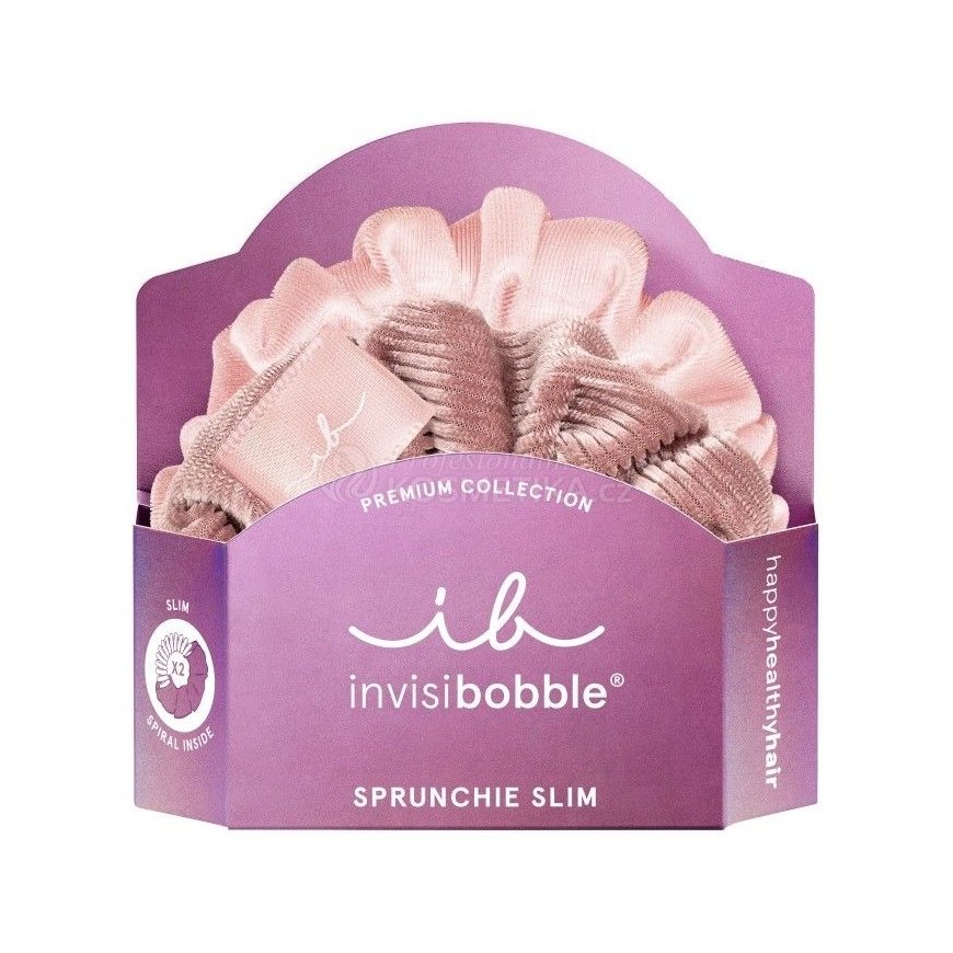 Invisibobble Sprunchie Slim Premium La Vie en Rose - Hair elastic ( 2 pcs )
