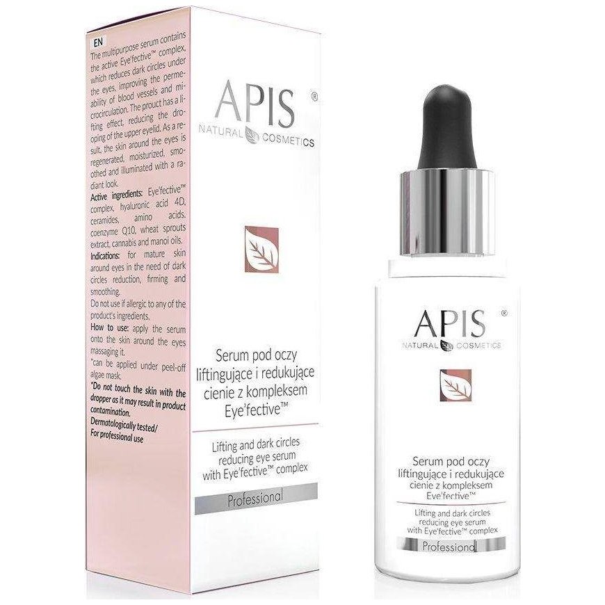APIS Akių serumas pakelia ir mažina tamsius ratilus su Eyefective™ kompleksu 30ml