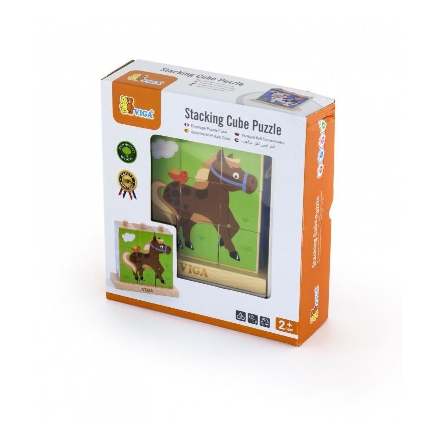 Puzzle Wooden logical cubes Puzzle Viga Toys – 2