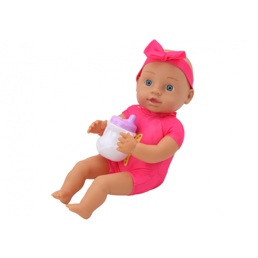 Lean Baby doll, pink clothes, headband, feeding accessories – 2