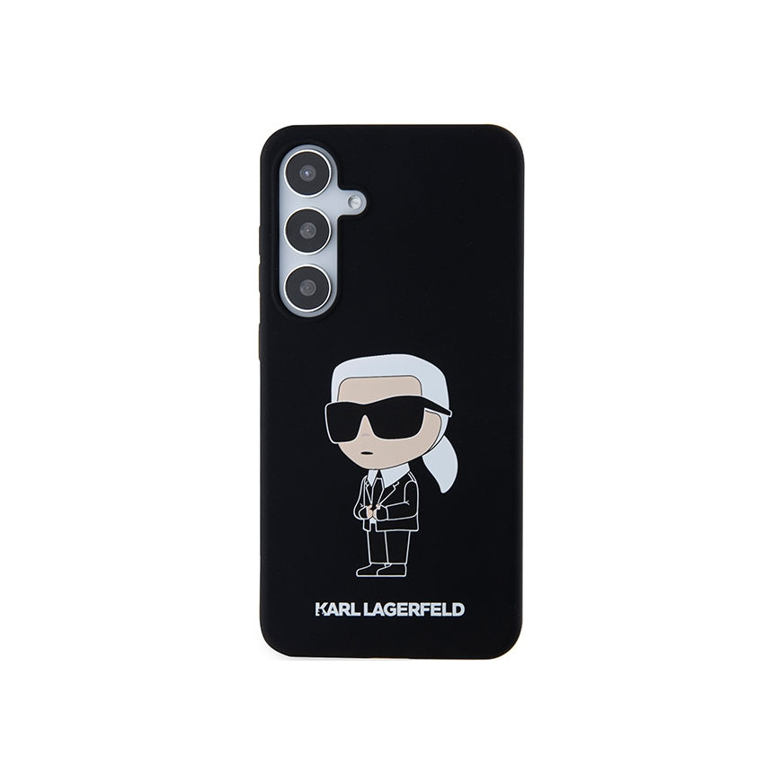 Karl Lagerfeld Case for Samsung Galaxy S24 KLHCS24SSNIKBCK Black HC SILICONE NFT IKONIK – 3