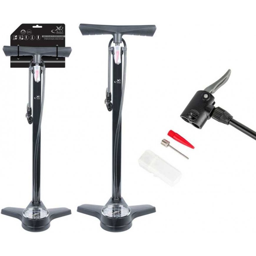 SEMINAR BICYCLE PUMP 160PSI (11BAR) WITH XQMAX PRO PRESSURE GAUGE – 4